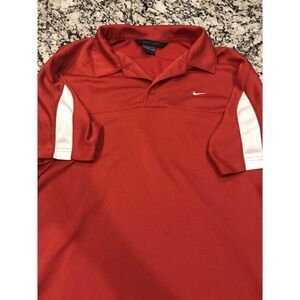 Nike Sphere Golf Mens‎ Short Sleeve  Polo Shirt Large Red
